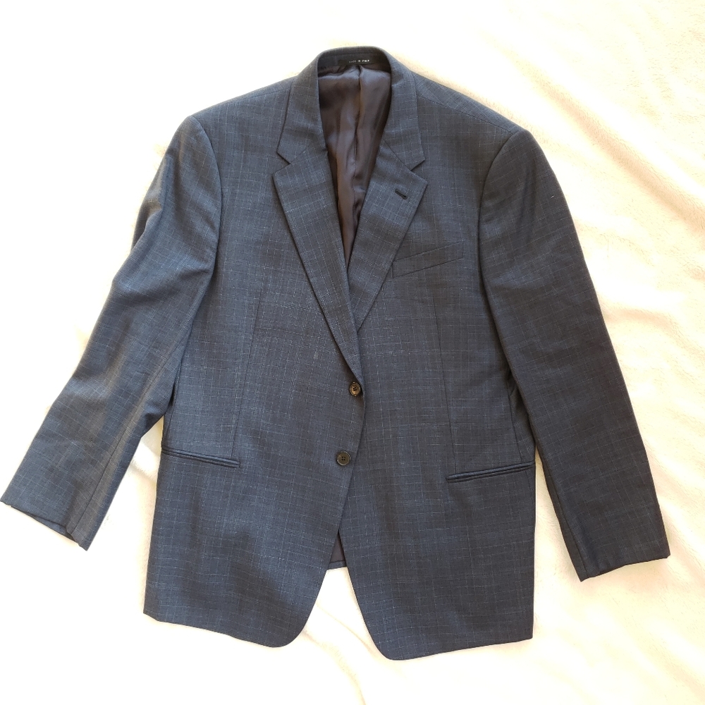 Armani Collezioni Gray Checked Suit